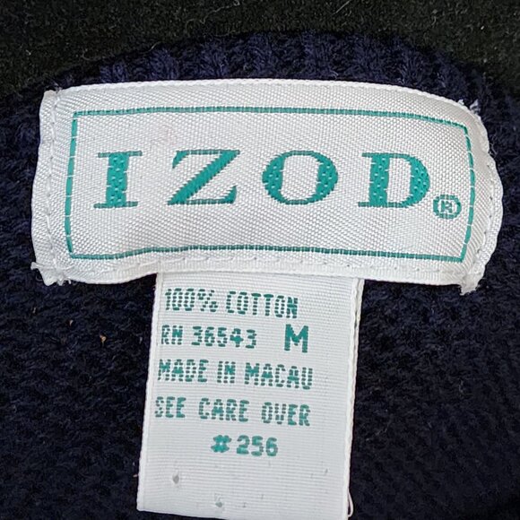 Izod VTG Large Logo Golf Graphic 100% Cotton Knit Crewneck Sweater - Picture 4 of 4